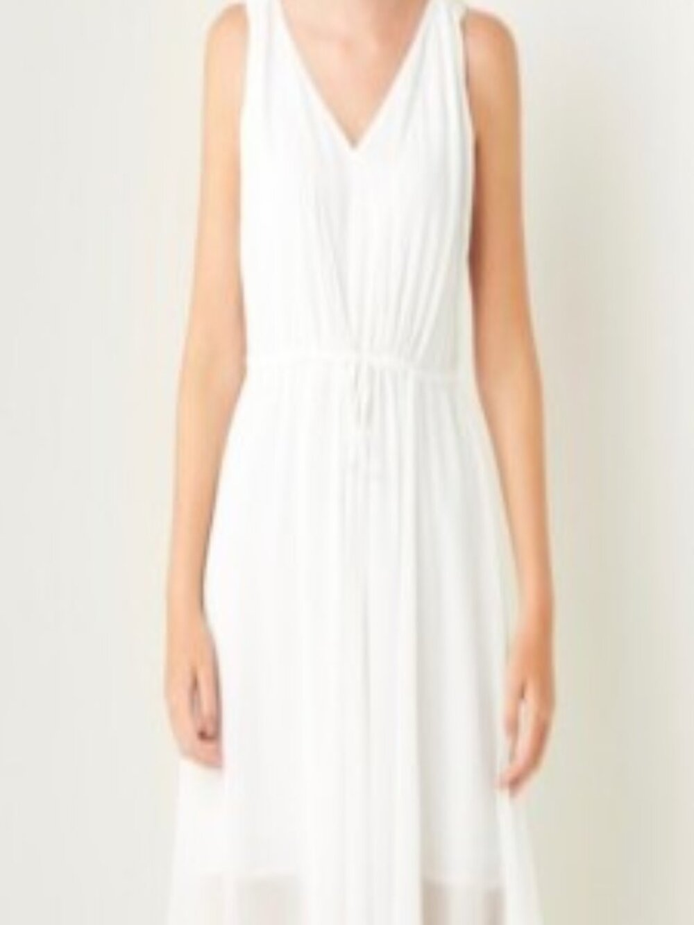 AllSaints Celeste Chalk White Handkerchief Hem Maxi Dress US 4